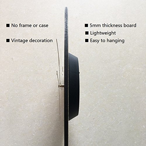 Yesee 12" Silent Wooden Clock Side