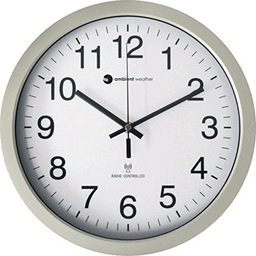 Ambient Weather 12" Atomic Radio Controlled Wall Clock