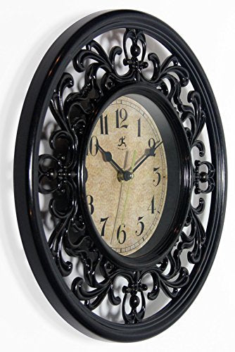 Infinity Instruments Sofia 12" Silent Sweep Wall Clock Angle