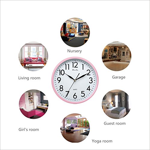 DreamSky 10" Kids Silent Wall Clock Features2