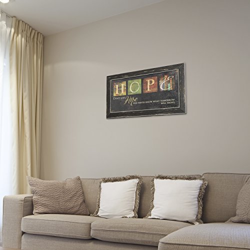 Premium Home Country Inspirational Marla Rae "Hope" Hanging Wall Art 11"x20" Installed