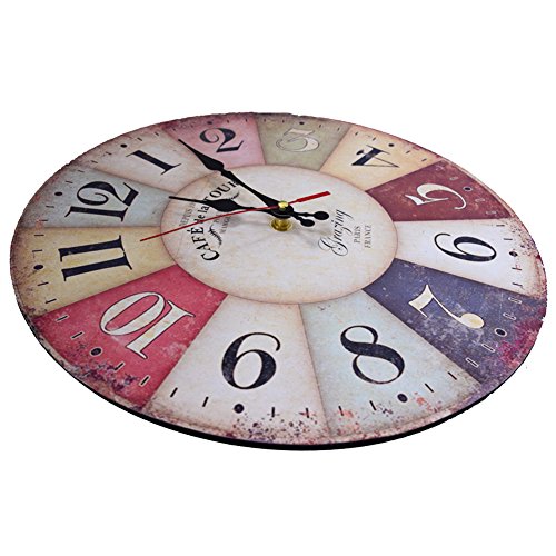 Grazing 12" Vintage Rustic Country Clock Angle
