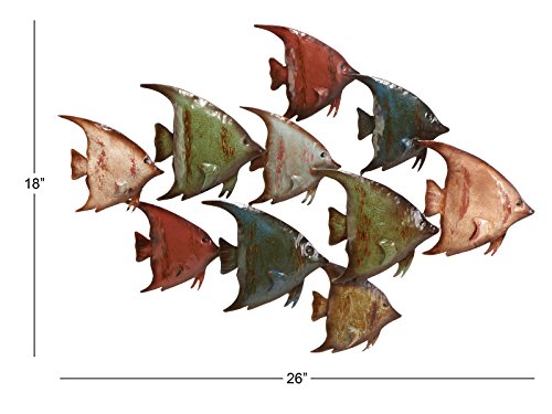Deco Metal Fish Wall Decor Size