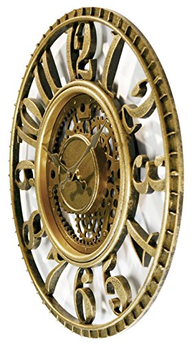 Infinity Instruments 15" Gear Open Dial Resin Clock Angle2