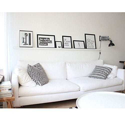 WALLNITURE Modern Design Floating Wall Mount Shelf 3.5"x46" Installed5