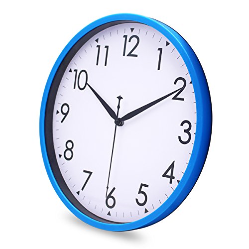 Hippih 10" Silent Quartz Decorative Wall Clock Angle