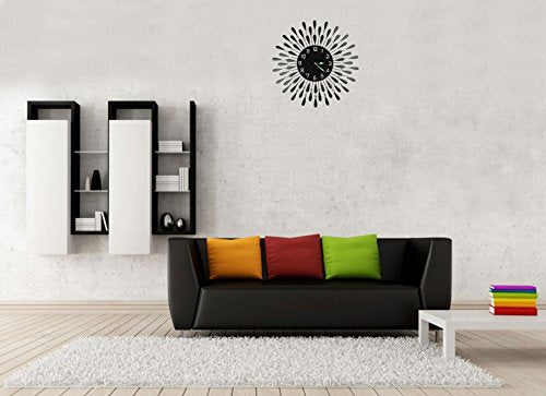 Lulu Decor 23" Black Drop Wall Clock Installed