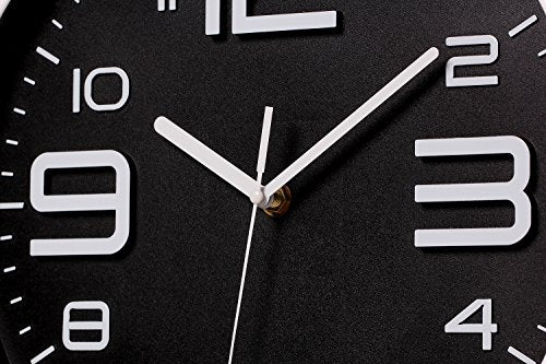 SonYo 10" Big 3D Number Silent Wall Clock Magnify