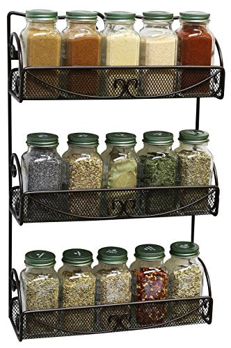 DecoBros 3 Tier Wall Mounted Spice Rack 11"x17.5" Example