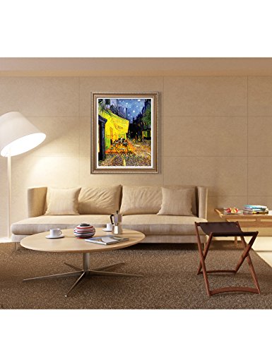 DecorArts - Van Gogh "Cafe Terrace At Night" Framed Giclee Print 35"x29" Installed