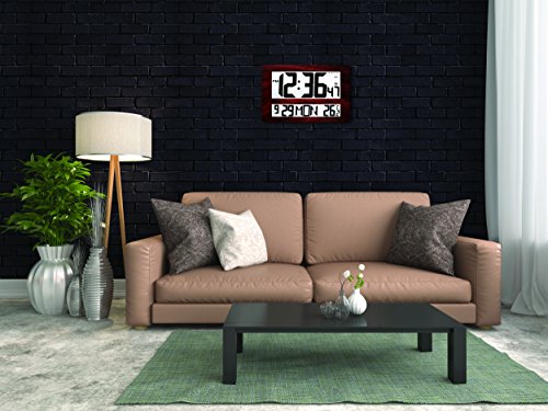 MARATHON Commercial Grade Jumbo Atomic Wall Clock in Wood Tone (4 colors) Installed2