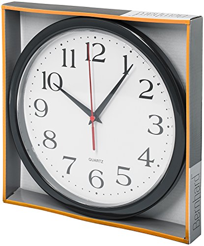 Bernhard Products 10" Black Wall Clock Pacakged