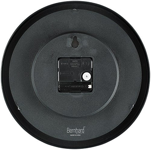 Bernhard Products 10" Black Wall Clock Back