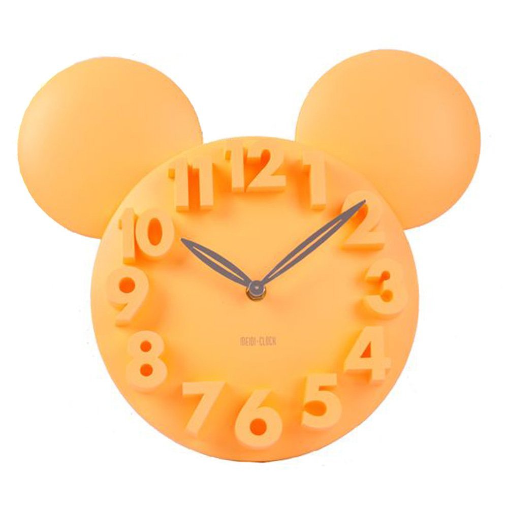 Mickey Mouse 3D Wall Clock Yellow