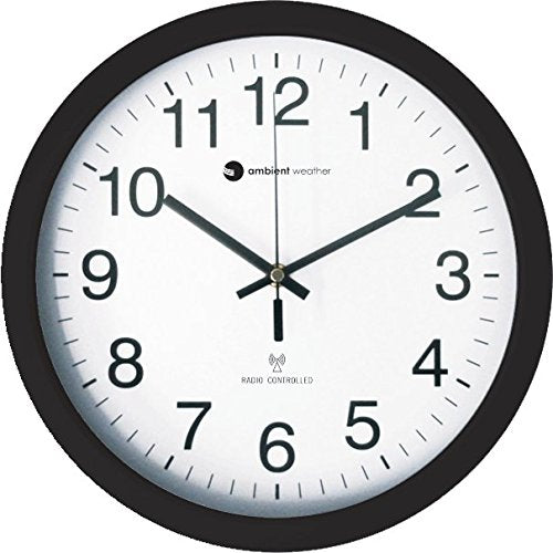 Ambient Weather 12" Atomic Radio Controlled Wall Clock