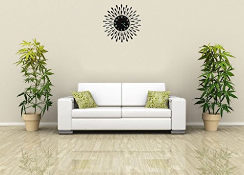 Lulu Decor 23" Black Drop Wall Clock Installed2