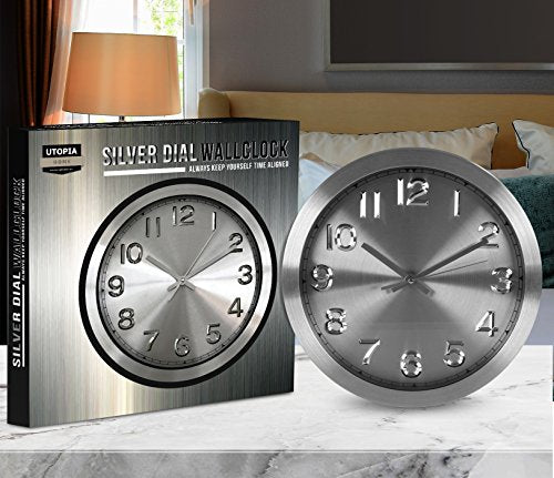 Utopia Home 12" Large Decorative Wall Clock Packaged