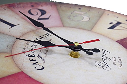 Grazing 12" Vintage Rustic Country Clock Magnify2