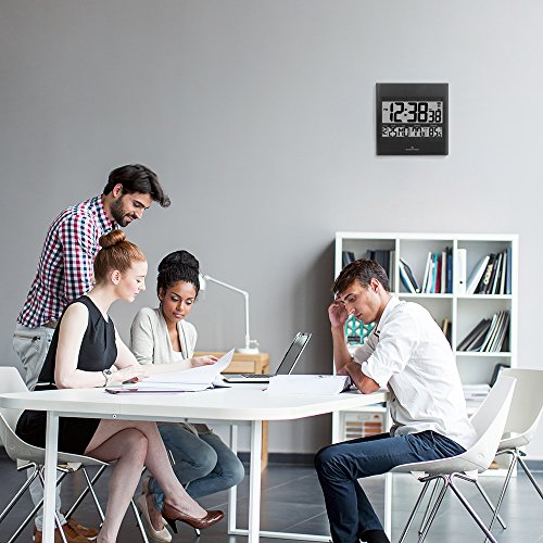 MARATHON Atomic Wall Clock with 8 Timezones, Indoor/Outdoor Temperature & Date 11"x10" Installed2