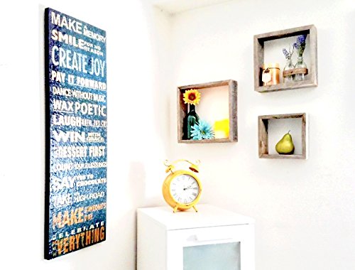 BarnwoodUSA Rustic Open Box Shelves (Set of 3) Installed