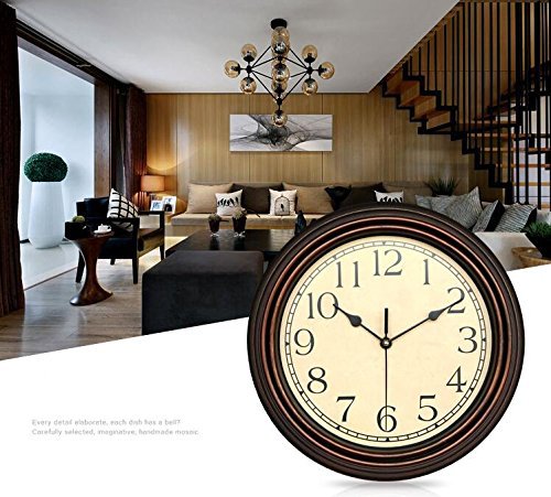 Bekith 12" Round Classic Quartz Clock Installed