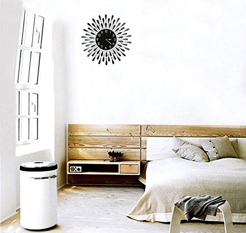 Lulu Decor 23" Black Drop Wall Clock Installed5