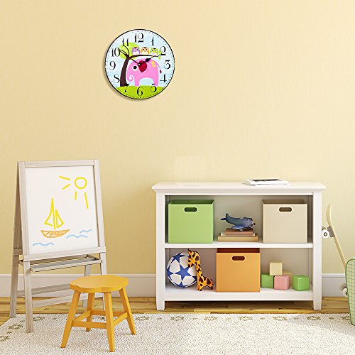 SkyNature 14" Colorful Decorative Silent Wall Clock Installed2