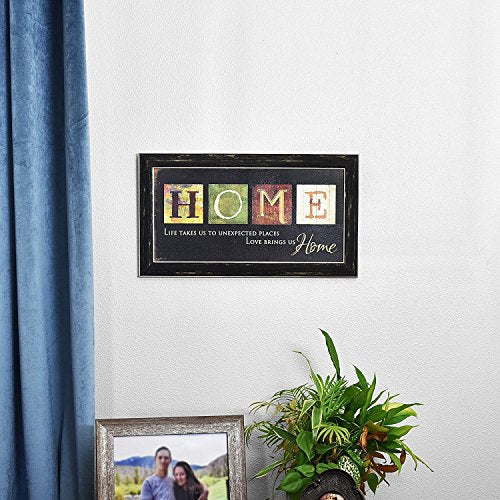 Premium Home Country Inspirational Marla Rae "Home" Hanging Wall Art 11" x 20" Installed3