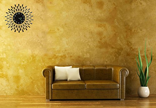 Lulu Decor 23" Black Drop Wall Clock Installed4