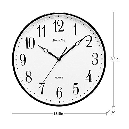 DreamSky 13.5" Extra Large Wall Clock Size