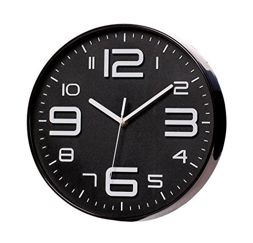 SonYo 10" Big 3D Number Silent Wall Clock Angle