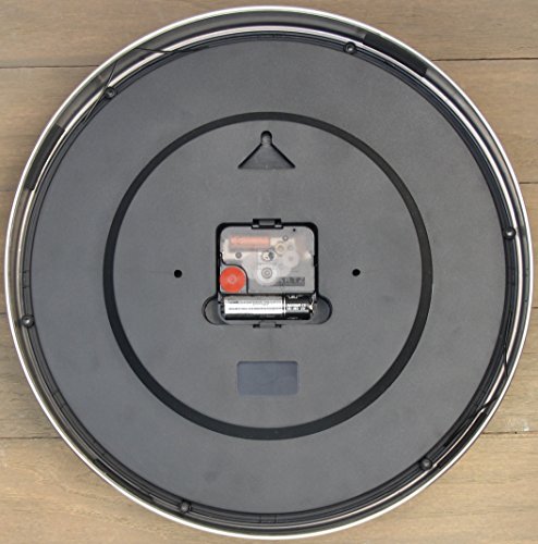 Bjerg Instruments Modern 12" Stainless Silent Wall Clock Back