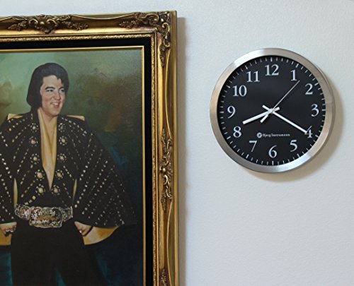 Bjerg Instruments Modern 12" Stainless Silent Wall Clock Installed2