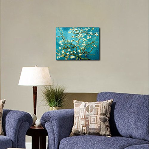 Wieco Art - Van Gogh Almond Blossom Giclee Canvas Print 12"x16"