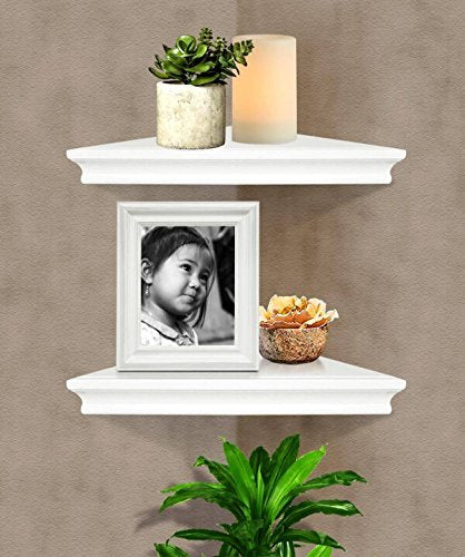 SHELVING SOLUTION Corner Wall Shelf (Set of 2) Installed