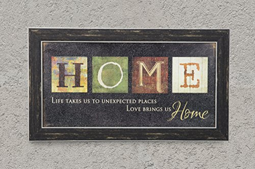 Premium Home Country Inspirational Marla Rae "Home" Hanging Wall Art 11" x 20" Installed2