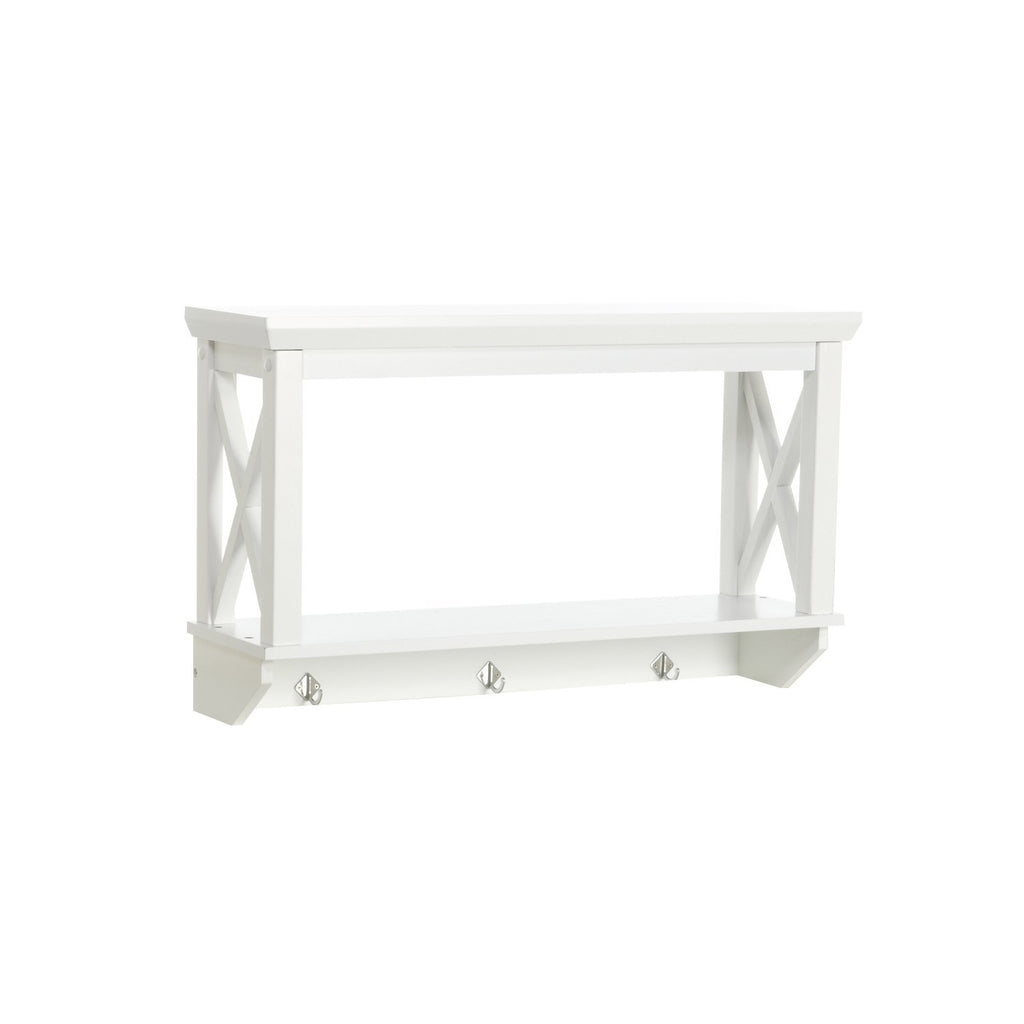 RiverRidge Home X-Frame Bathroom Wall Shelf 15.5"x26" White