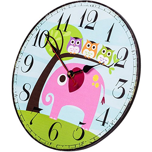 SkyNature 14" Colorful Decorative Silent Wall Clock Angle