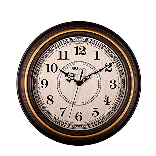 SonYo 12" Silent Vintage Style Wooden Wall Clock