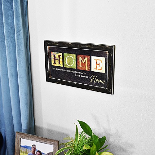 Premium Home Country Inspirational Marla Rae "Home" Hanging Wall Art 11" x 20" Installed4