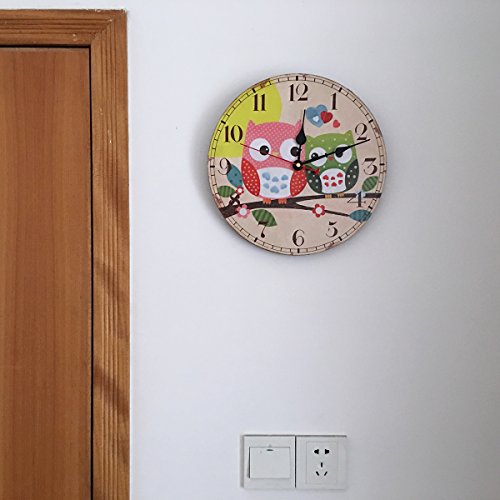 Yesee 12" Silent Wooden Clock Installed