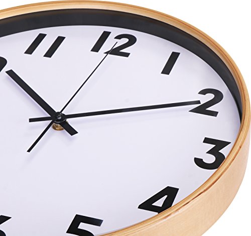 Utopia 12" Universal Non-Ticking Wall Clock Magnify