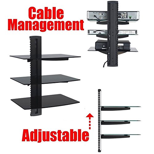 WALI 3 Floating Shelf with Strengthened Tempered Glass Features