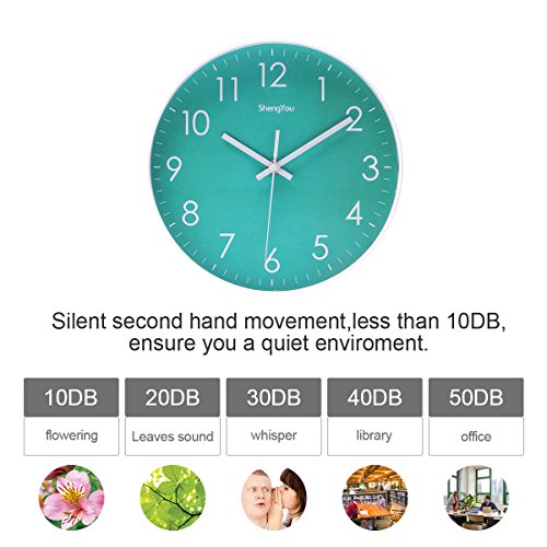 SonYo 10" Silent Quartz Modern Simple Wall Clock (5 colors) Features2