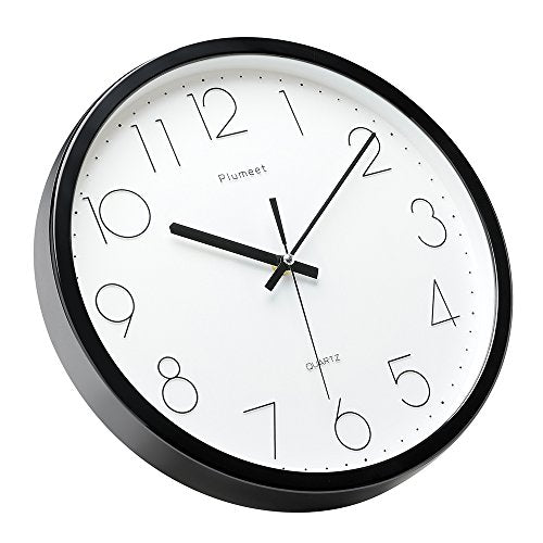 Plumeet 12" Silent Modern Wall Clock Angle