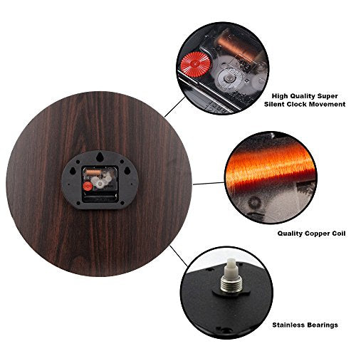 SkyNature 14" Colorful Decorative Silent Wall Clock Back