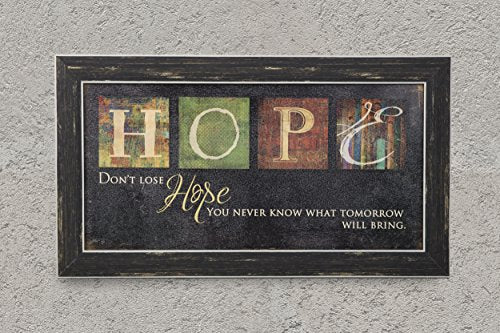 Premium Home Country Inspirational Marla Rae "Hope" Hanging Wall Art 11"x20" Installed2