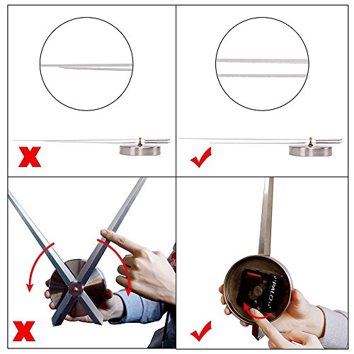 CoZroom Large Silver 3D Frameless Wall Clock Instructions2