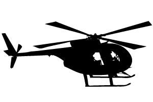 Haynes Silhouette Helicopter II Wall Decal Cutout
