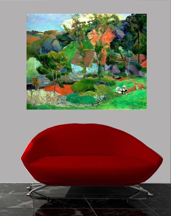Gauguin "Landscape at Pont Aven" (1888) Glossy Poster
